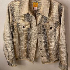 Ruby Rd. Woman Snakeskin Print Jacket